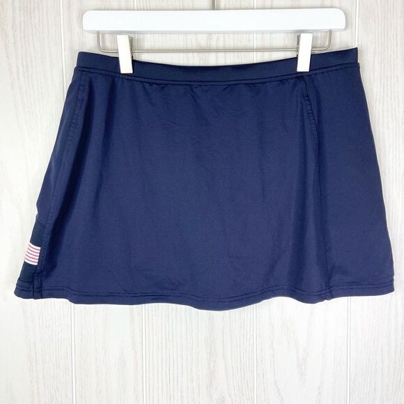 Fila Women's Navy Blue Stretch Pull On Short Athletic Tennis Skort Large - Picture 3 of 5